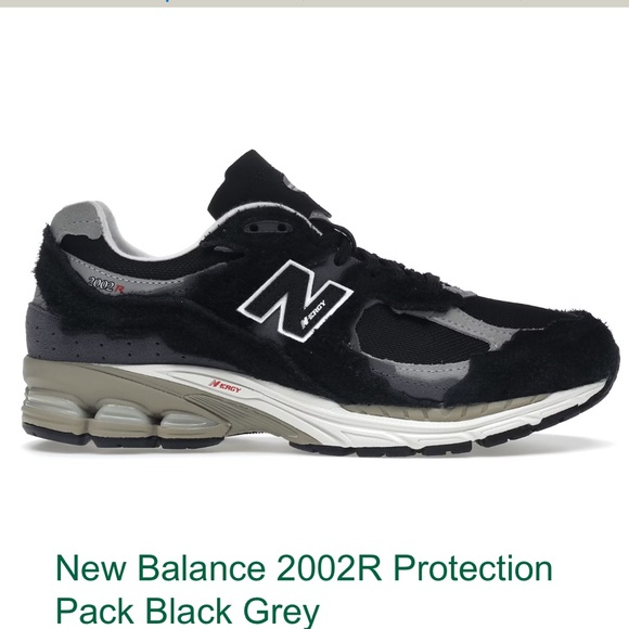 Limited New Balance 2002R Protection Pack Black Grey Size: Men 7.5 Women 9.5
